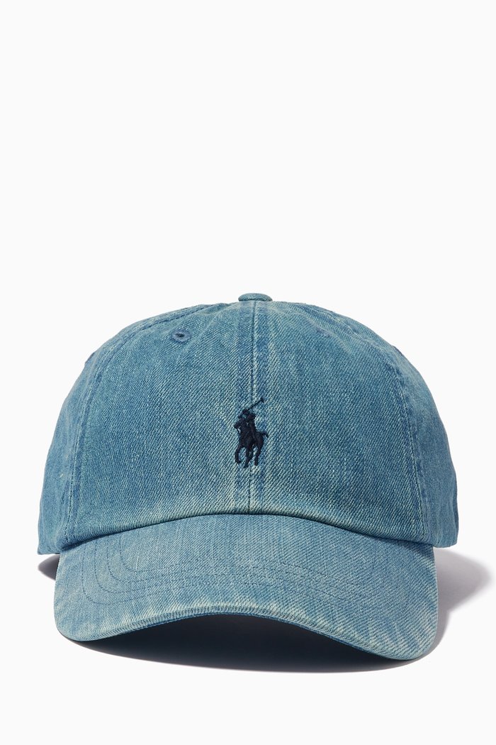 

Classic Baseball Cap in Cotton Denim, Blue