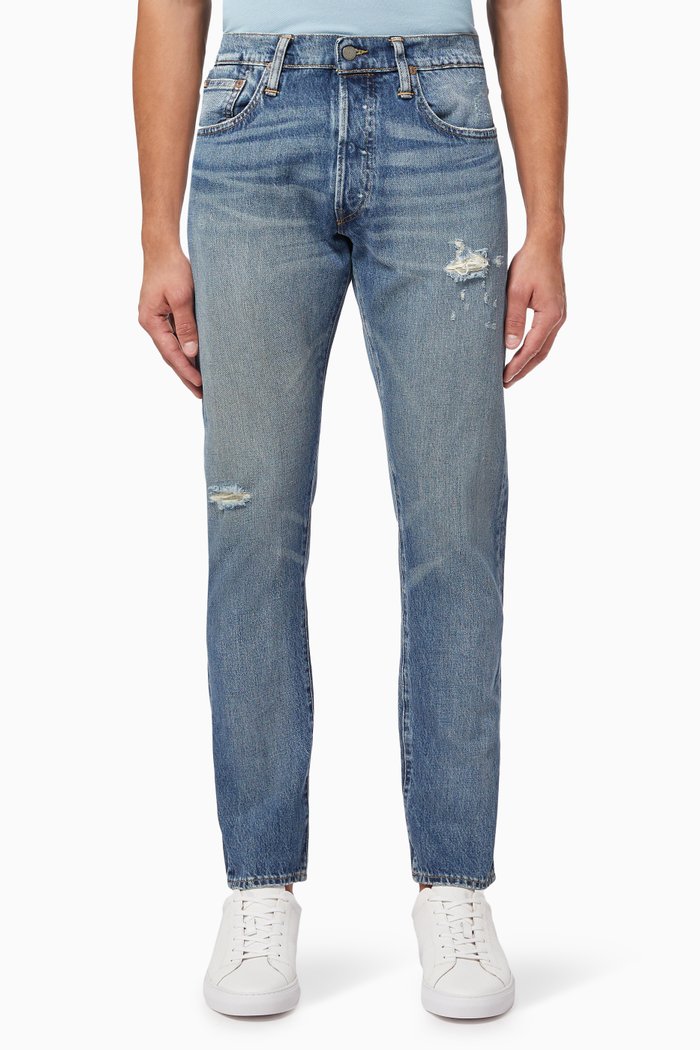 

Sullivan Slim Stretch Jeans in Cotton Denim, Blue