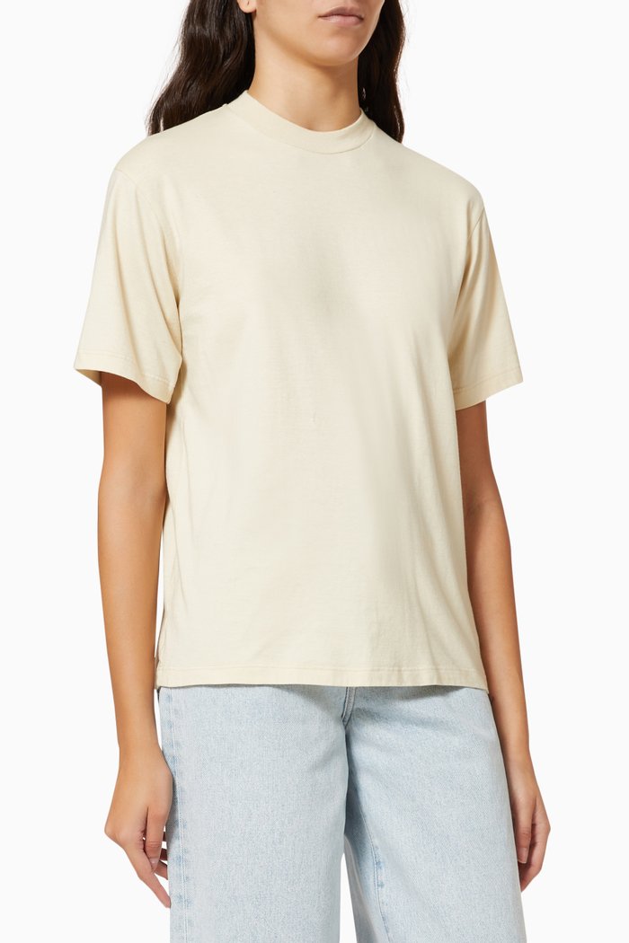 

Rubber Diagonals T-shirt in Cotton Jersey, Neutral