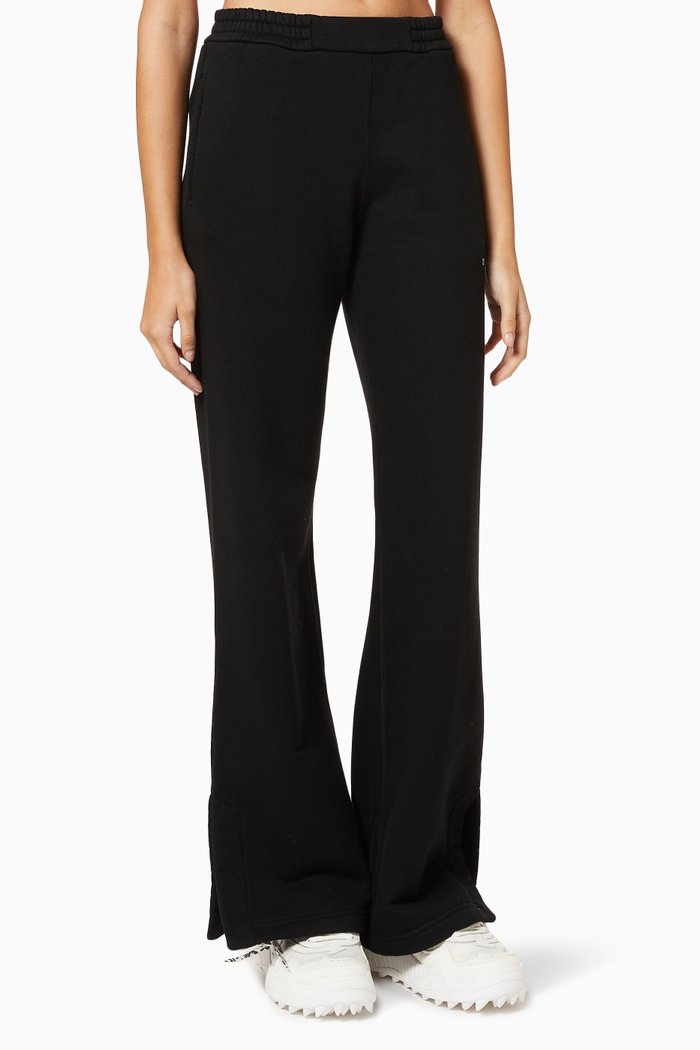 

Diagonal Sweatpants in Cotton Terry, Black
