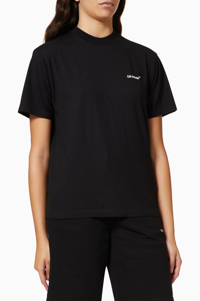 

Rubber Arrows T-shirt in Cotton Jersey, Black