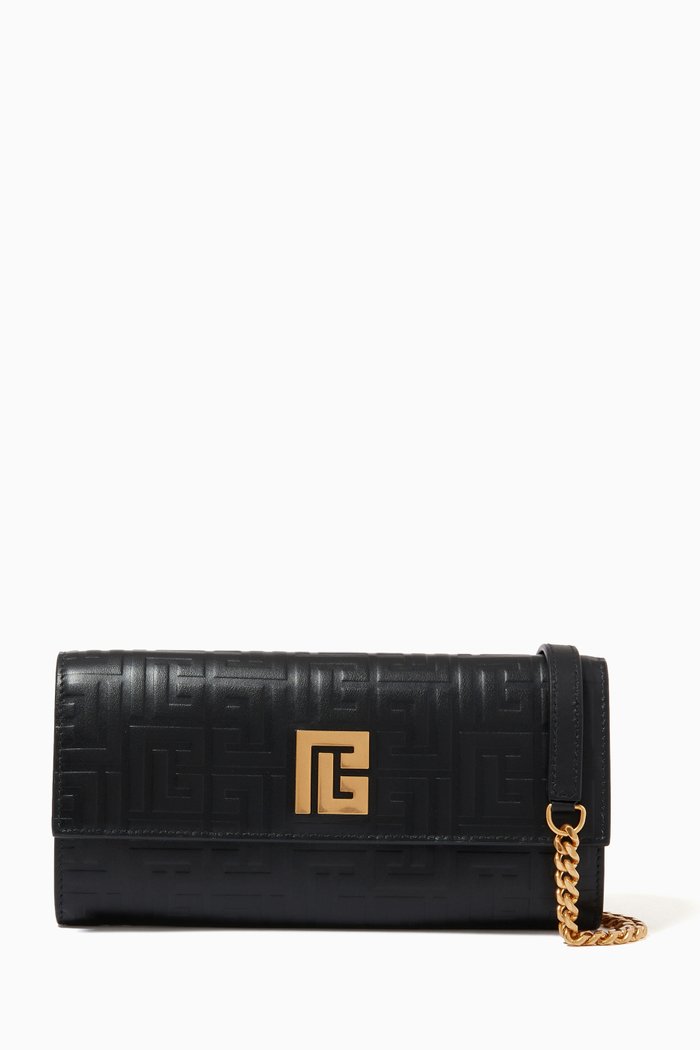 

Chain Wallet Bag in Monogram Nappa, Black