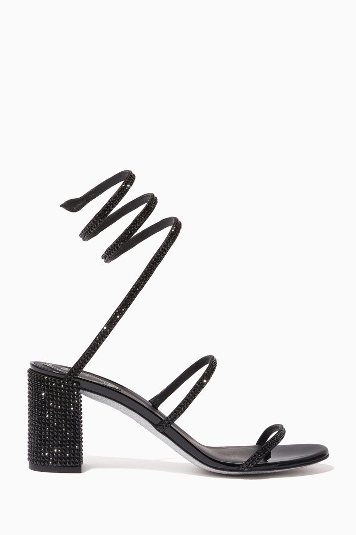 

Cleo 65 Sandals in Satin, Black
