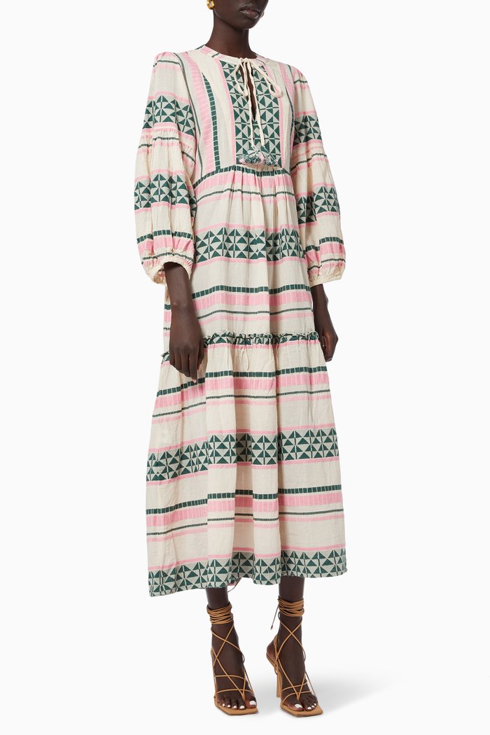 

Zakar Maxi Dress in Cotton, Green