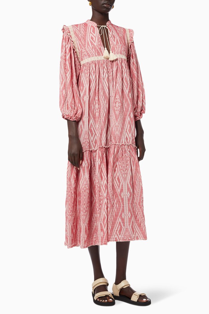 

Zakar Frill Detail Maxi Dress, Red