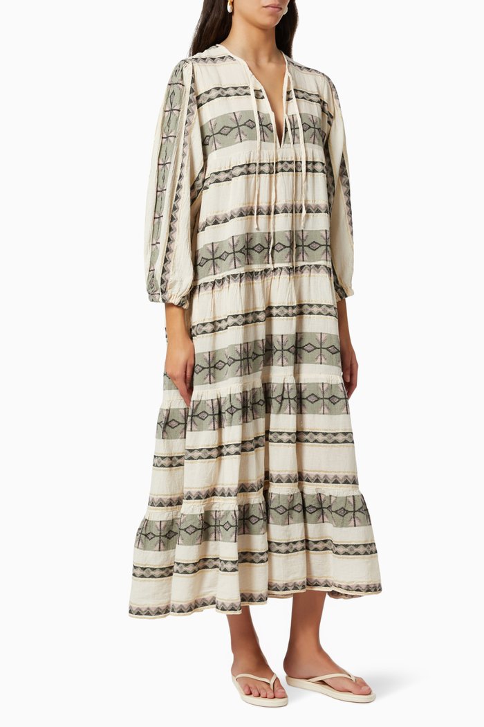 

Zakar Maxi Dress in Cotton, Grey
