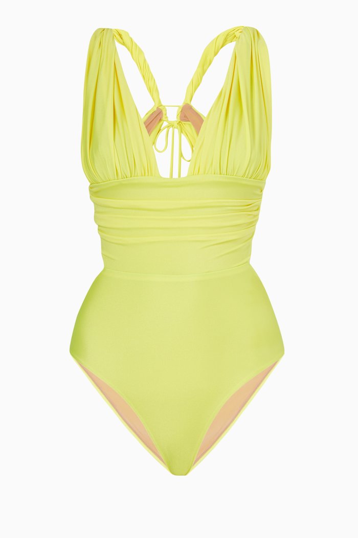 

Lilianne One Piece Swimsuit in Nylon, Yellow