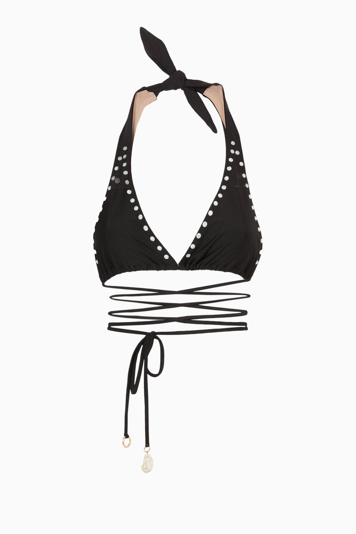 

Ruen Bikini Top in Nylon, Black