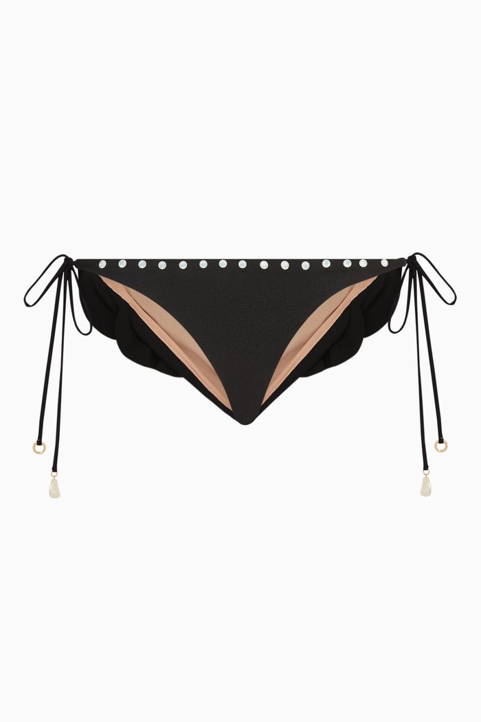 

Corey Bikini Bottom in Nylon, Black
