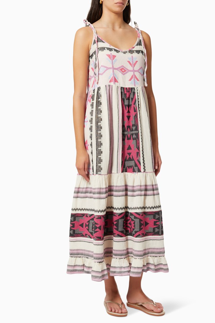 

Zakar Tie-up Strap Maxi Dress, Pink