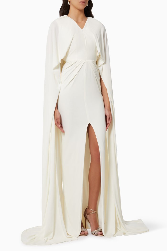Elongated Sleeve Gown, Neutral