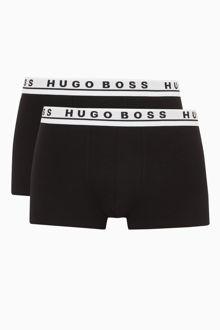 Logo Boxer Briefs in Cotton Jersey, Set of 3, Multicolour