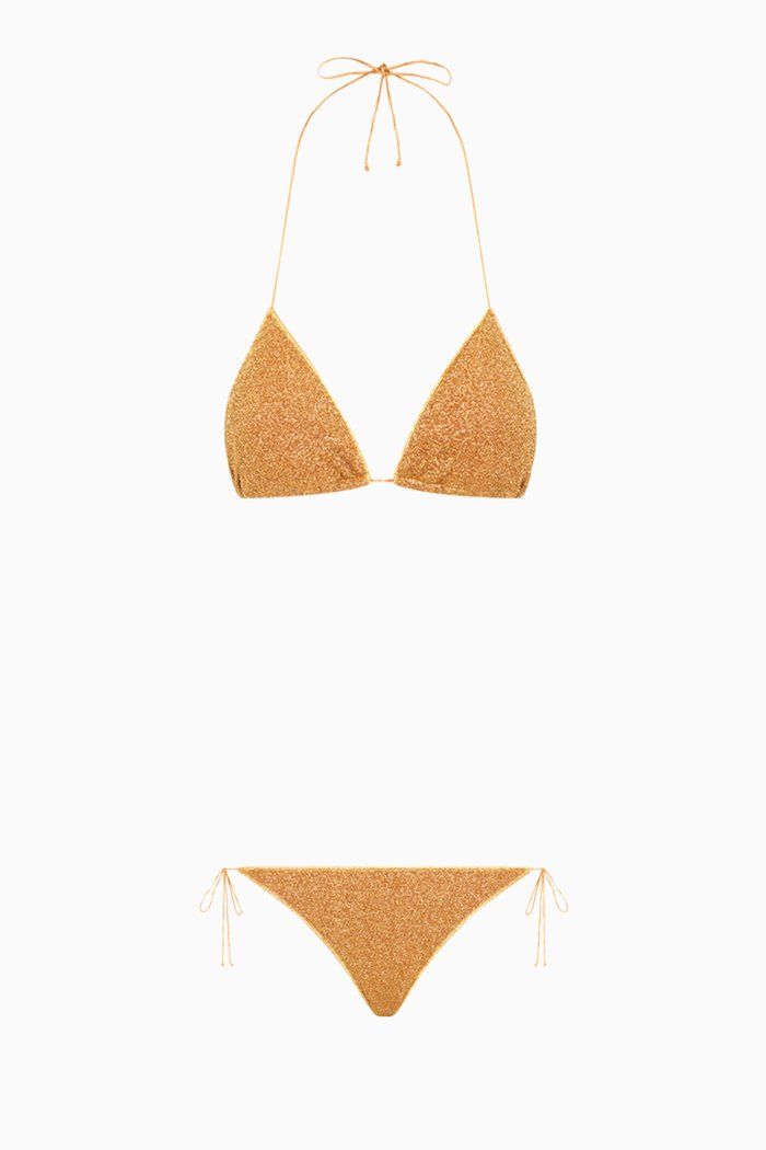 

Lumiere Bikini Set in Lurex, Brown