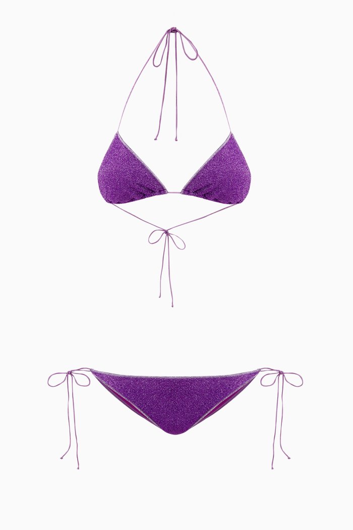 

Lumiere Bikini Set in Lurex, Purple