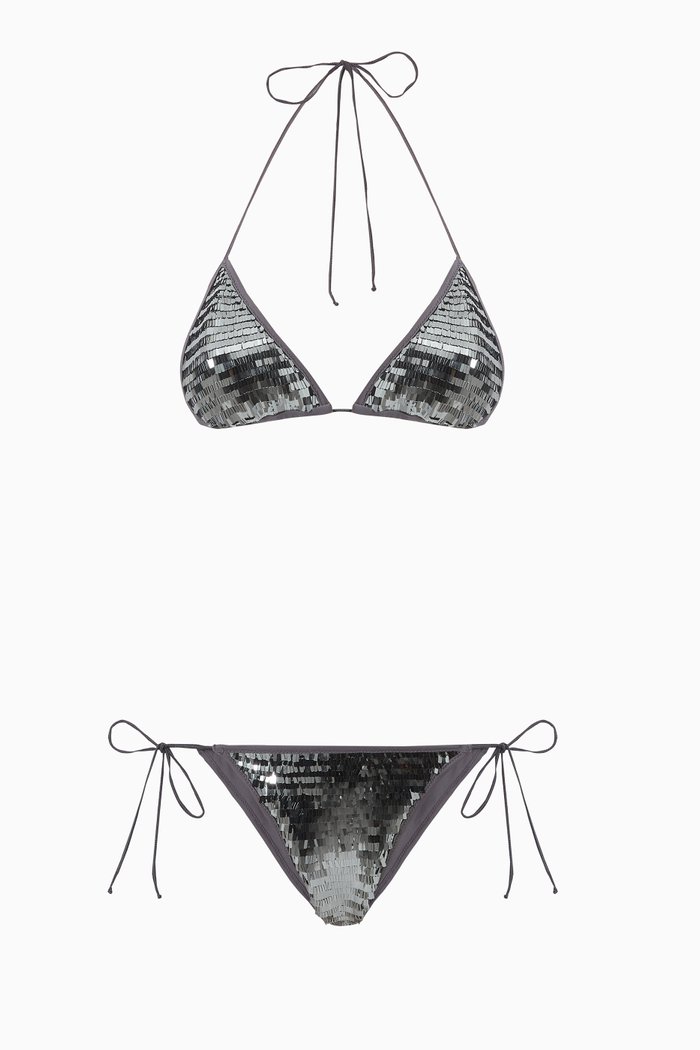 

Sequin Bikini Set, Silver