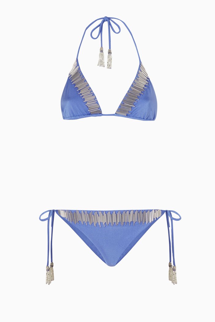 

Mykonos Embellished Bikini Set, Purple
