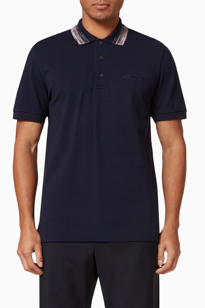 

Polo in Cotton Piqué, Blue