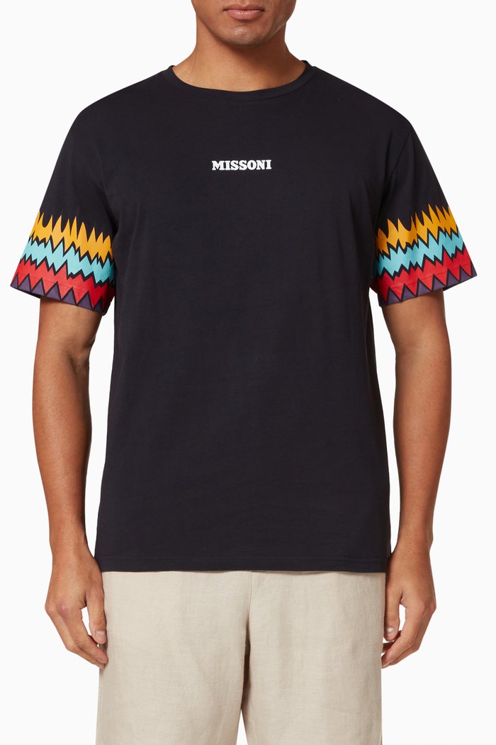 

T-shirt in Cotton Jersey, Blue