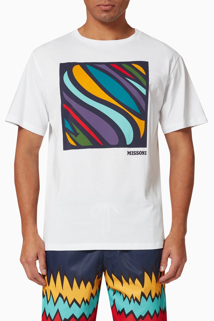 

T-shirt in Cotton Jersey, Blue