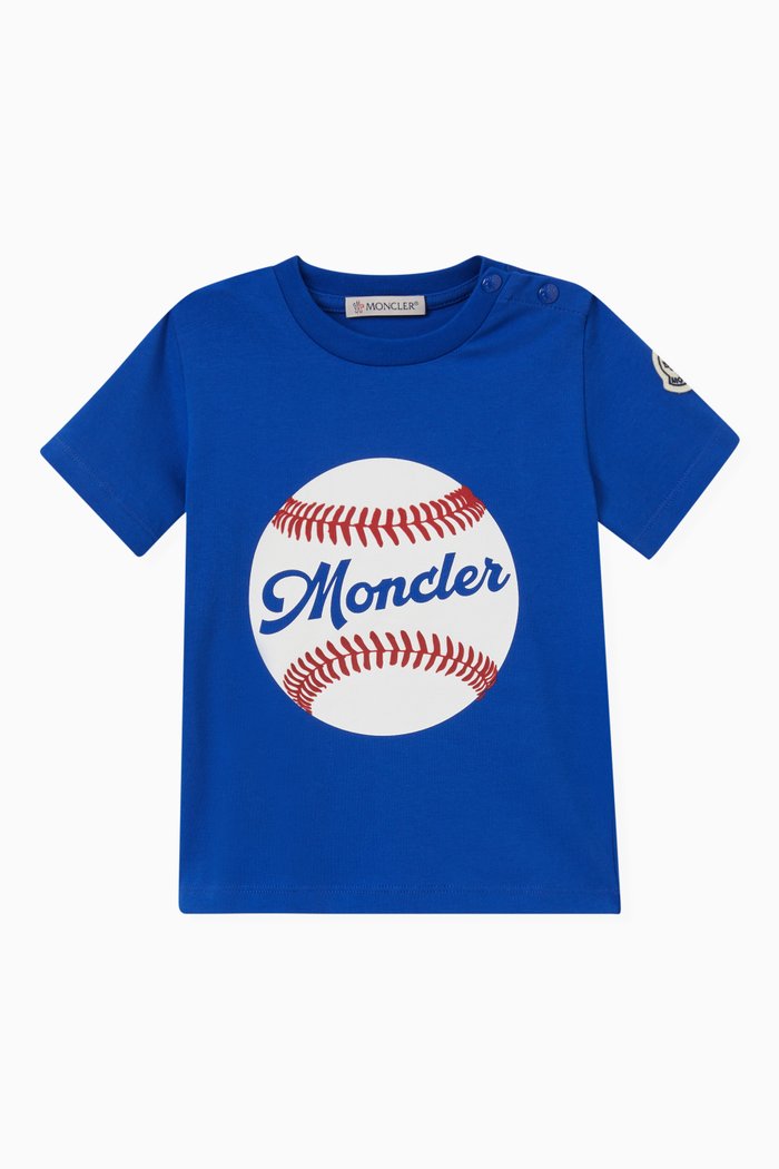 

Graphic Print T-shirt in Cotton, Blue