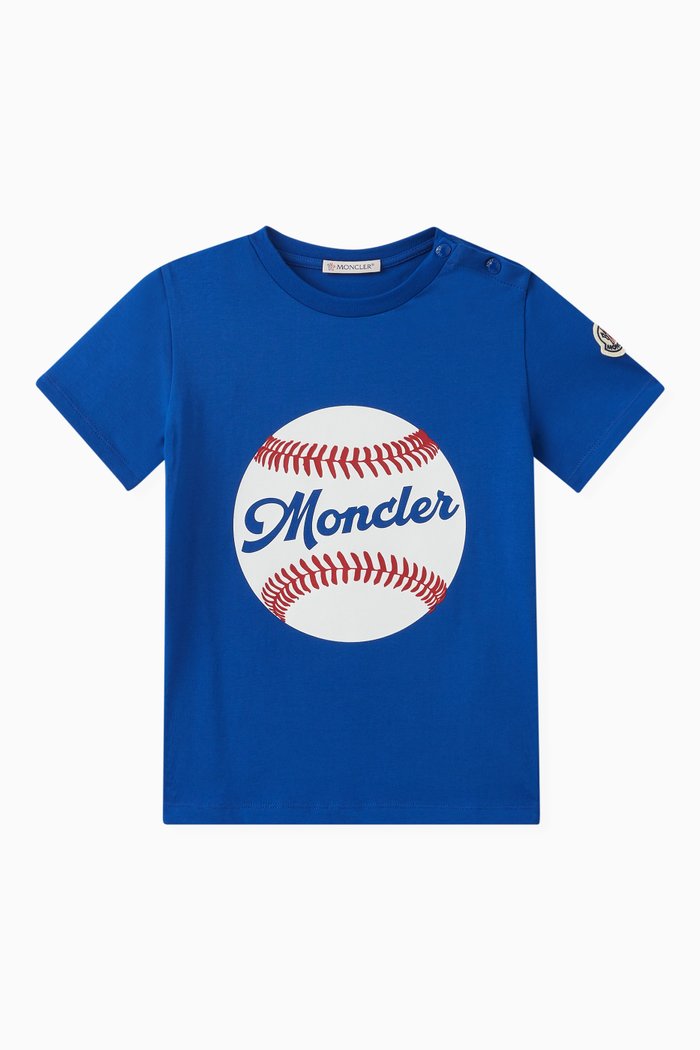 

Graphic Print T-shirt in Cotton, Blue