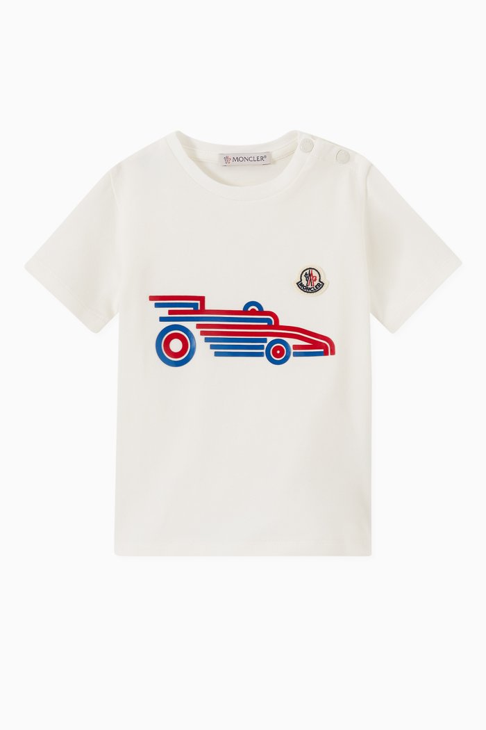 

Formula Car & Logo Print T-shirt in Jersey, Grey