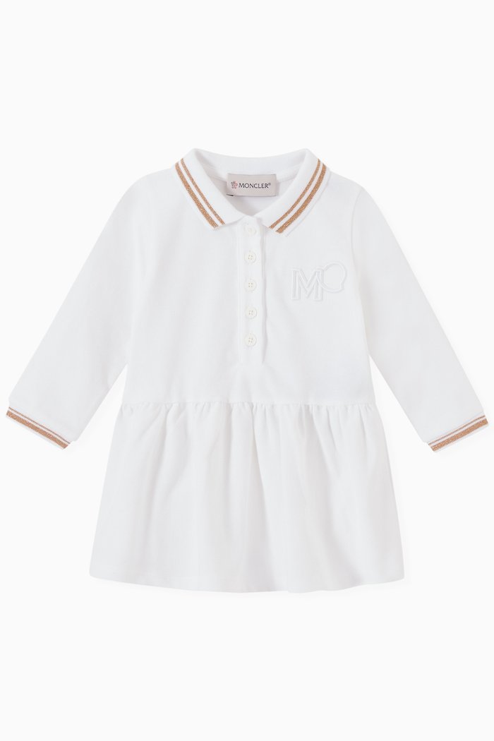 

Button Logo Dress in Cotton, Grey