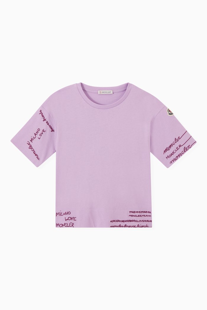 

Writing Sequin Embellishment T-shirt in Jersey, Purple