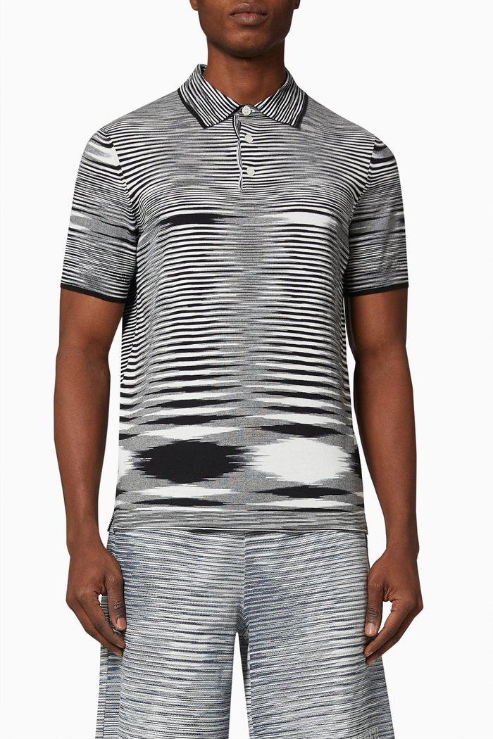 

Polo Shirt in Cotton Piqué, Black