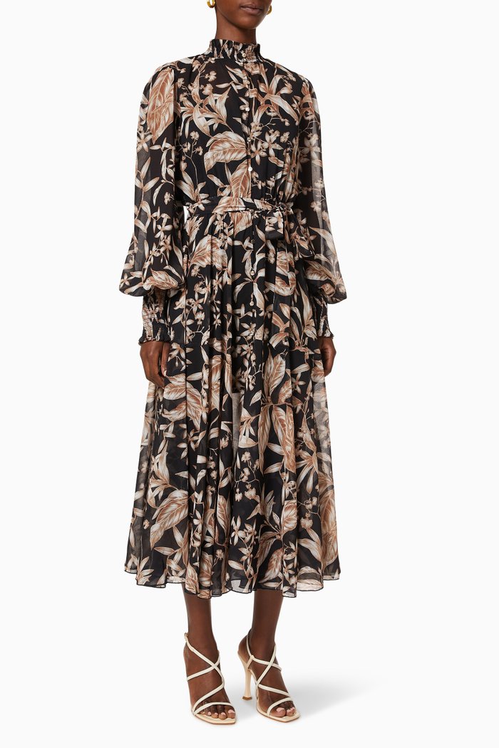 

Sacred Long Sleeve Midi Dress, Multicolour