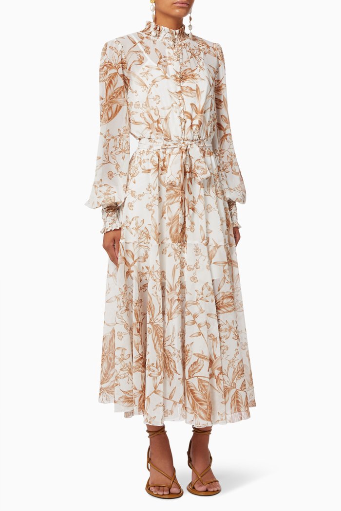 

Sacred Long Sleeve Midi Dress, White