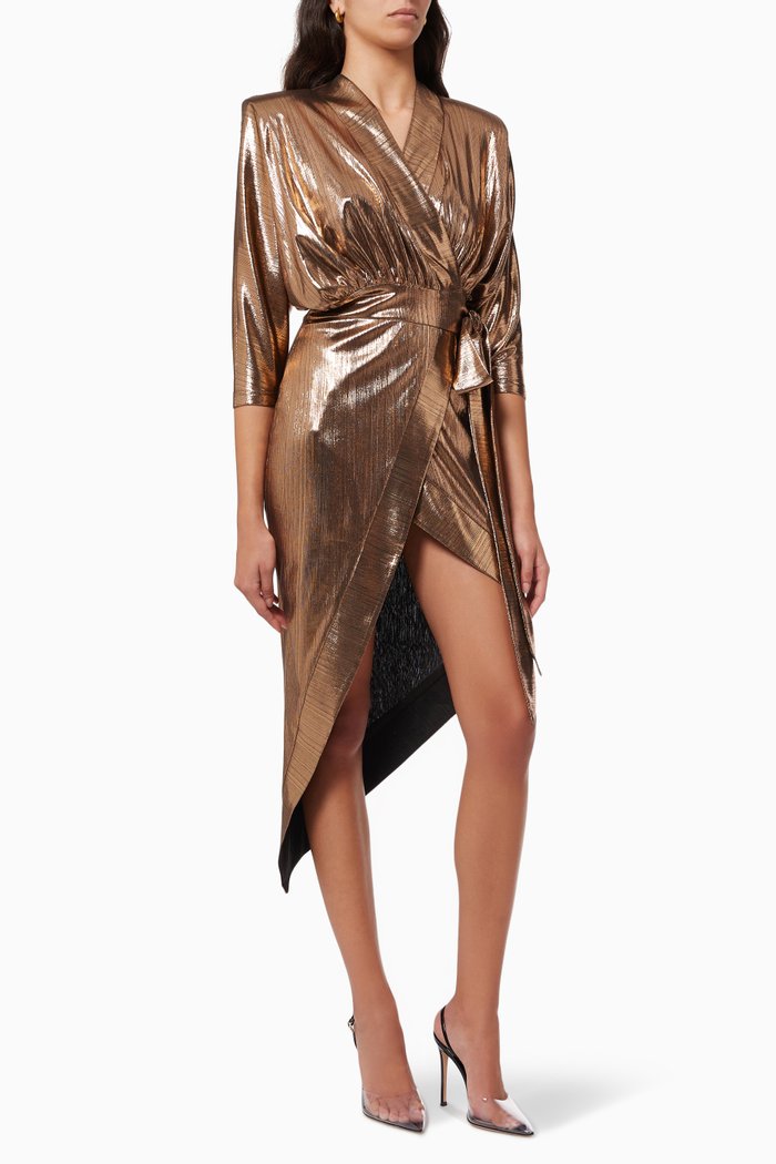 

Picture This Dress in Metallic Crepe