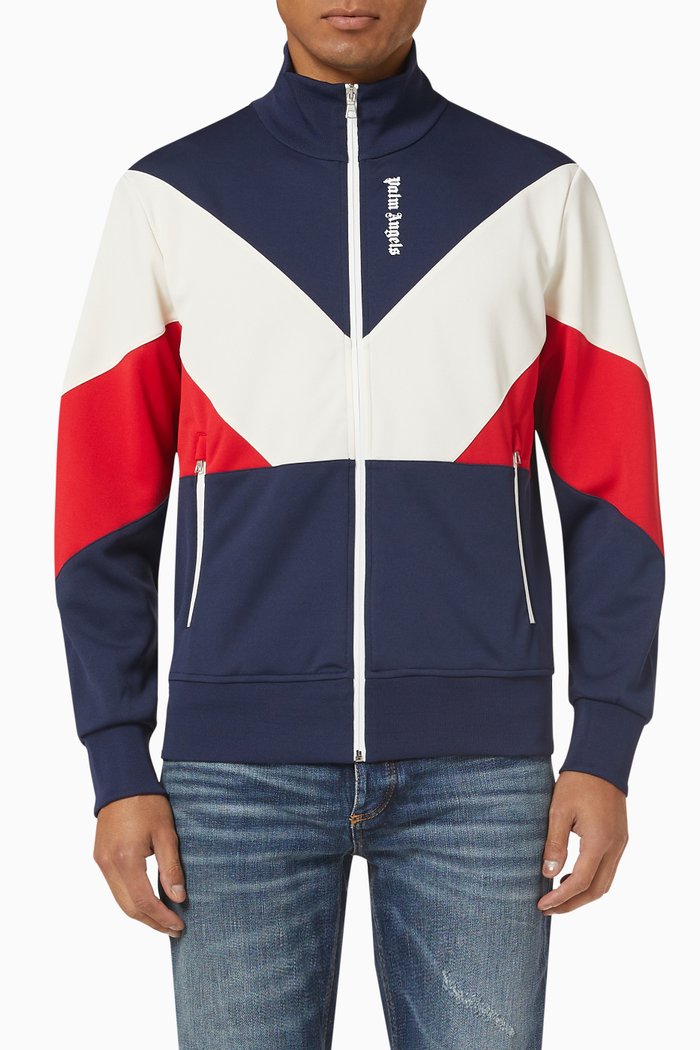Colour-block Track Jacket, Blue