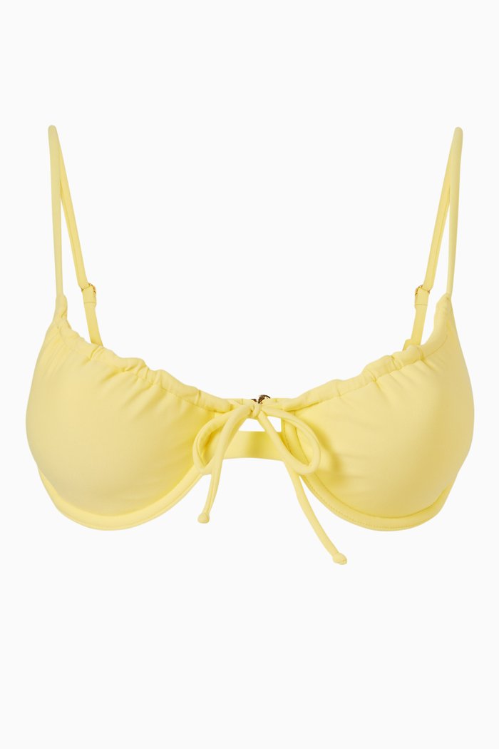 

Lucy Bikini Top in Lycra, Yellow