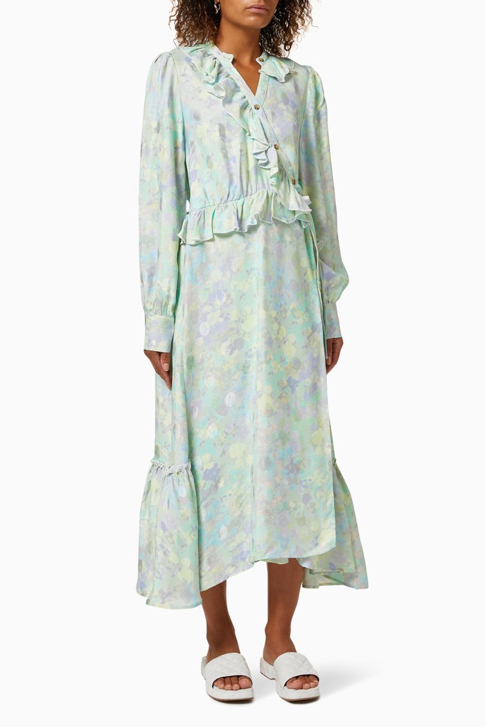 

Odette Midi Dress in Viscose, Blue