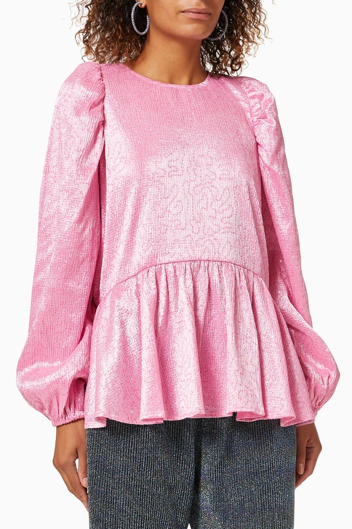 

Jenny Peplum Blouse, Pink