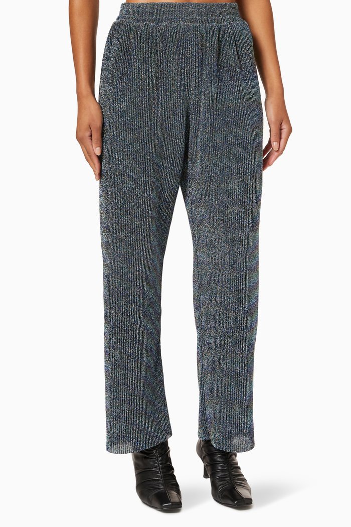 

Isra Pants in Lurex Jersey, Blue