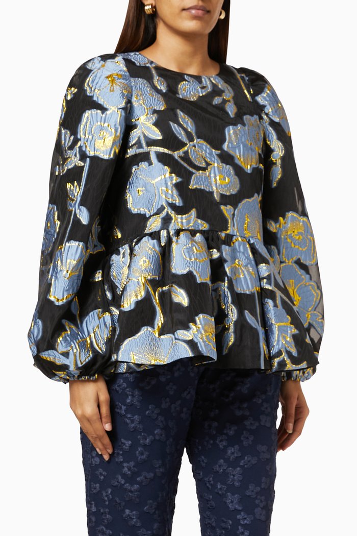 

Jenny Blouse in Organza, Blue