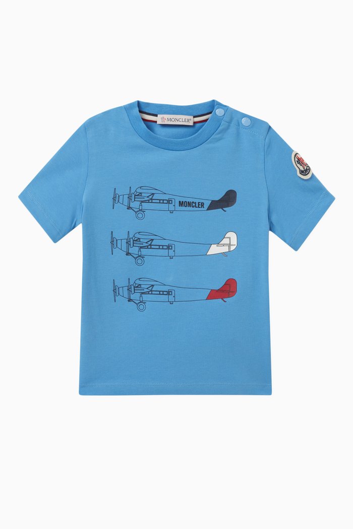 

Logo T-shirt in Stretchy Cotton, Blue