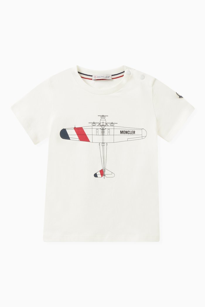 Logo T-shirt in Stretchy Cotton, White