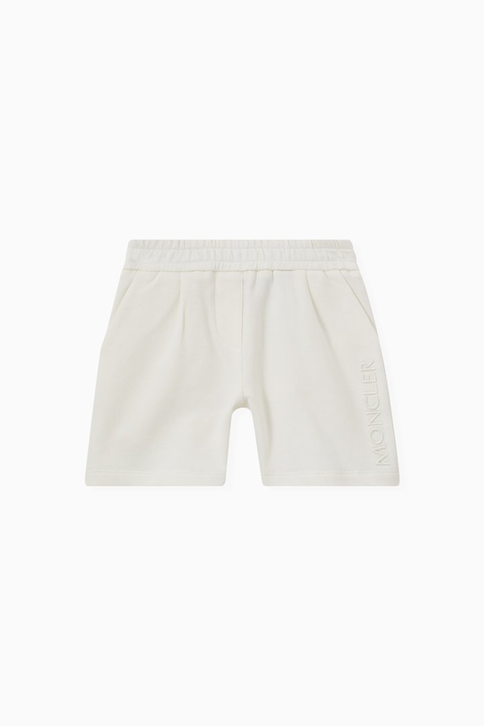 

Embroidered Logo Shorts in Jersey, Neutral