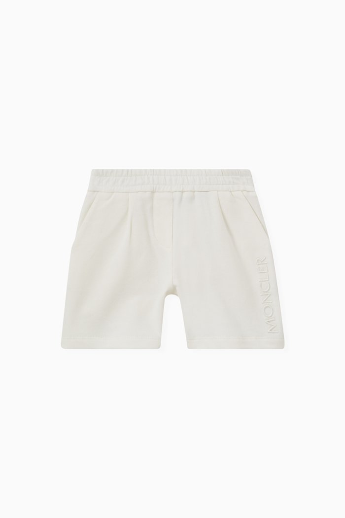 Embroidered Logo Shorts in Jersey, White