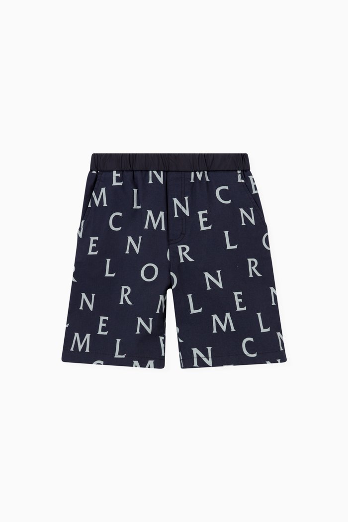 

Logo Print Shorts in Cotton Stretch, Blue
