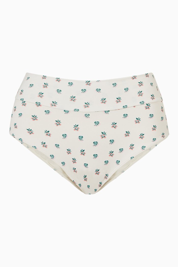 

High Rise Bikini Bottoms, White