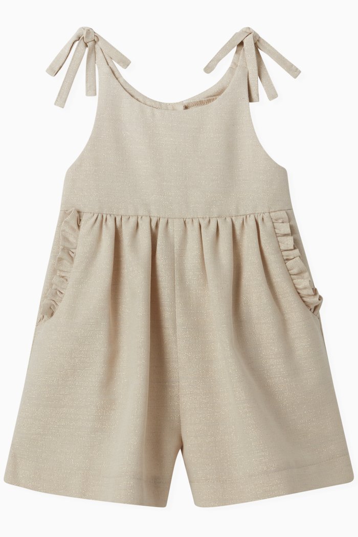 

Frill Pocket Jumpsuit, Gold