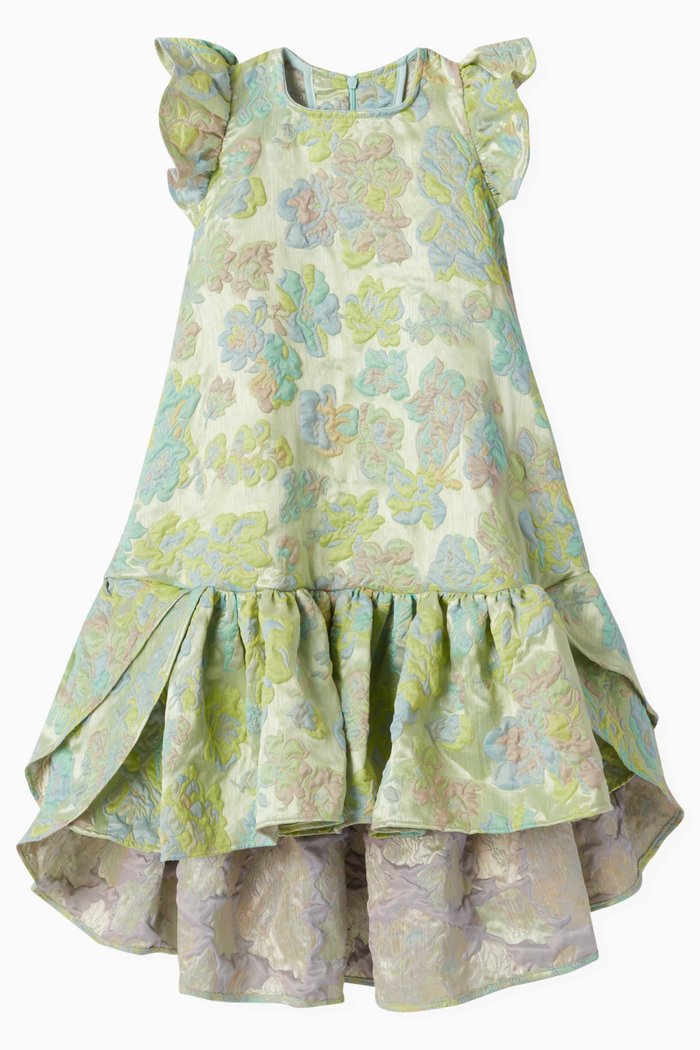 

Textured Asymmetrical Dress, Green
