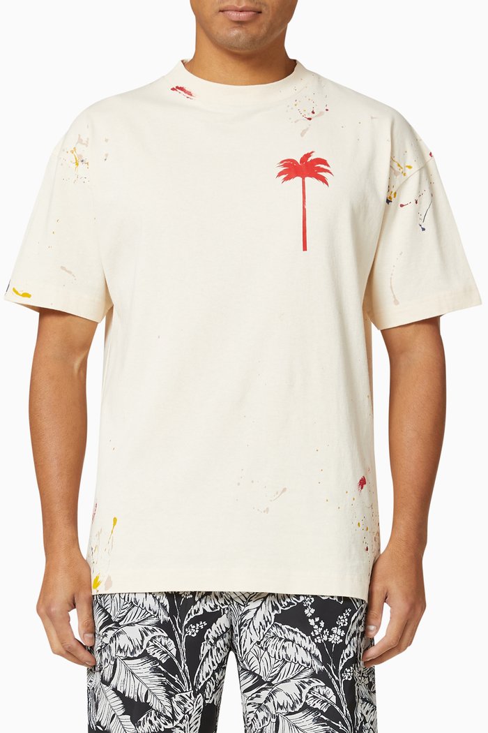 

Paint Splatter T-shirt in Cotton Jersey, Neutral