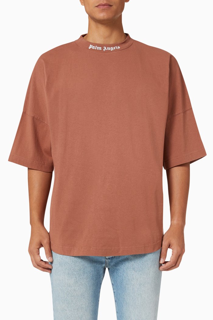 

Double Logo Oversized T-shirt in Cotton, Neutral