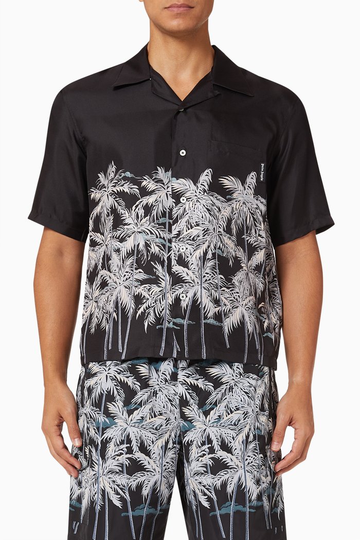 

Palm Bowling Shirt, Black