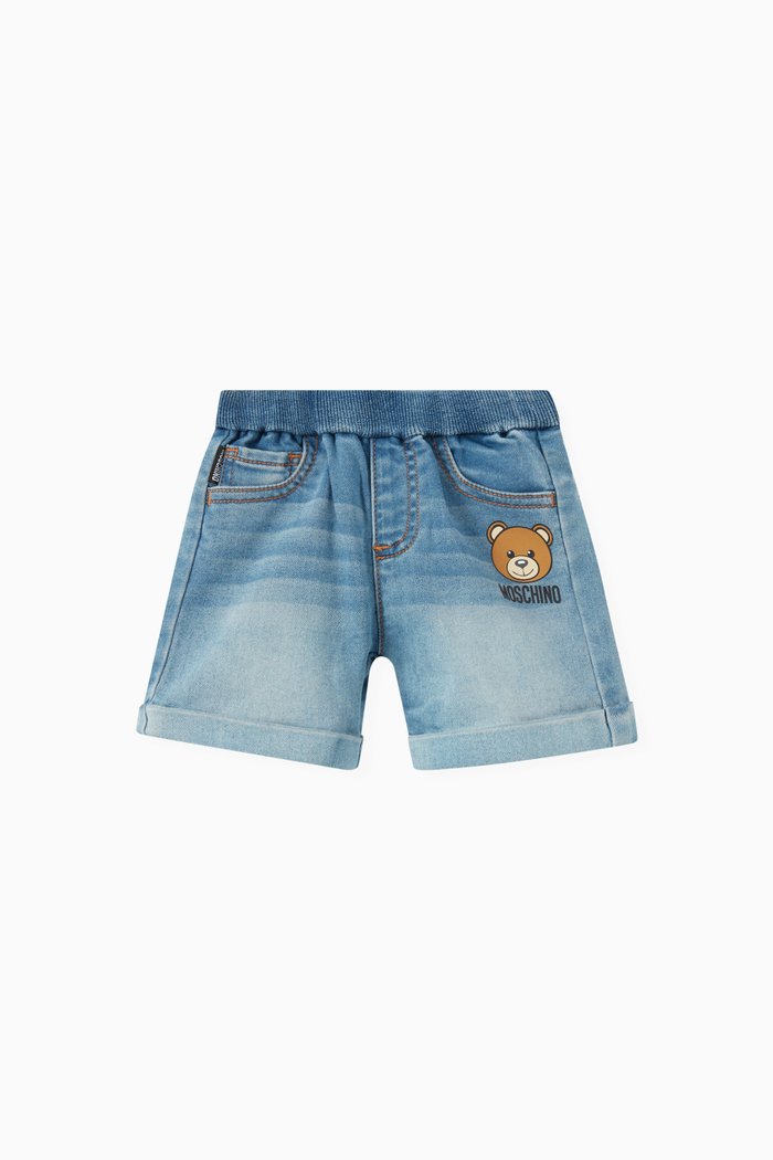 

Rolled Up Bottom Shorts in Denim, Blue